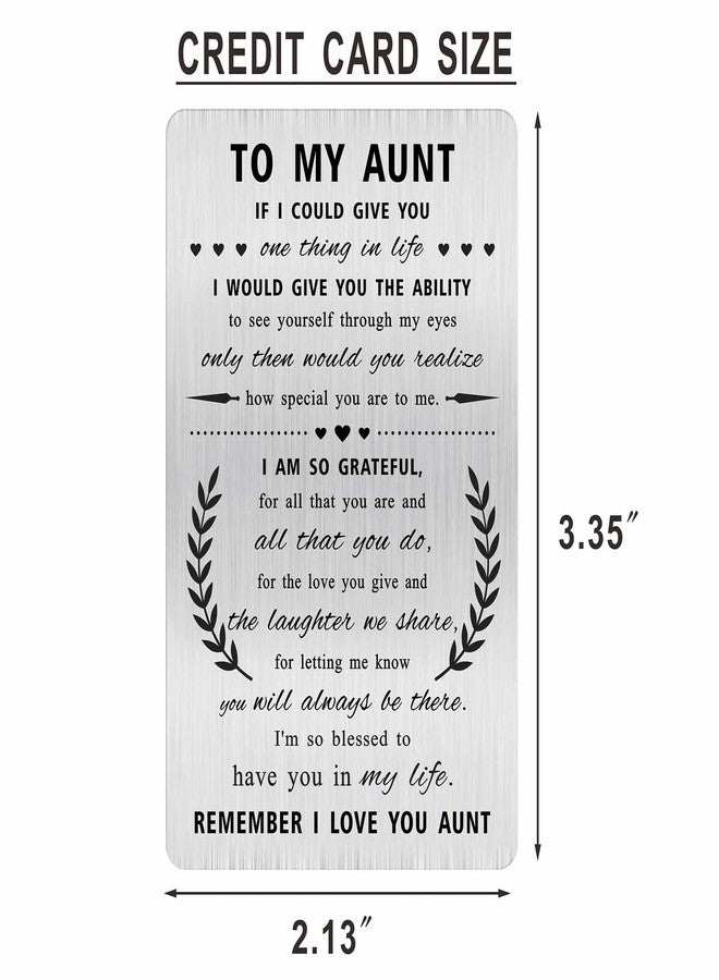 Alotozo Grateful Aunt Mothers Day Gifts - Engraved I Love You Wallet Card for Aunt - Happy Mothers Day to Auntie - Image 2